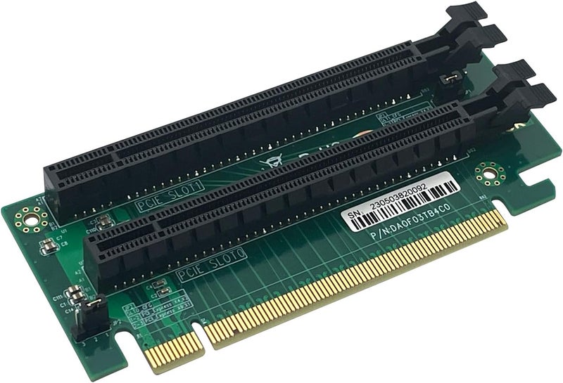 ipolex PCI-Express 16x Riser Card 2 Slot 270-Degree R-Angle Riser Adapter, 2U Card for E5 Two-Way Server, RS44SR-2(210) - Image 1